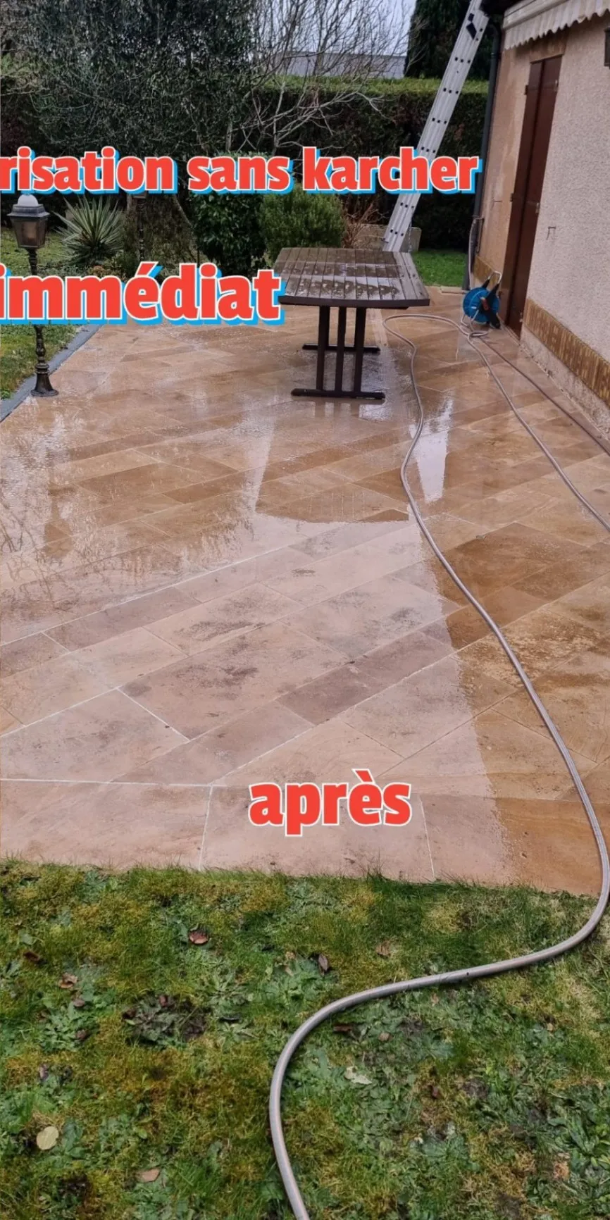 Nettoyage de terrasse — après