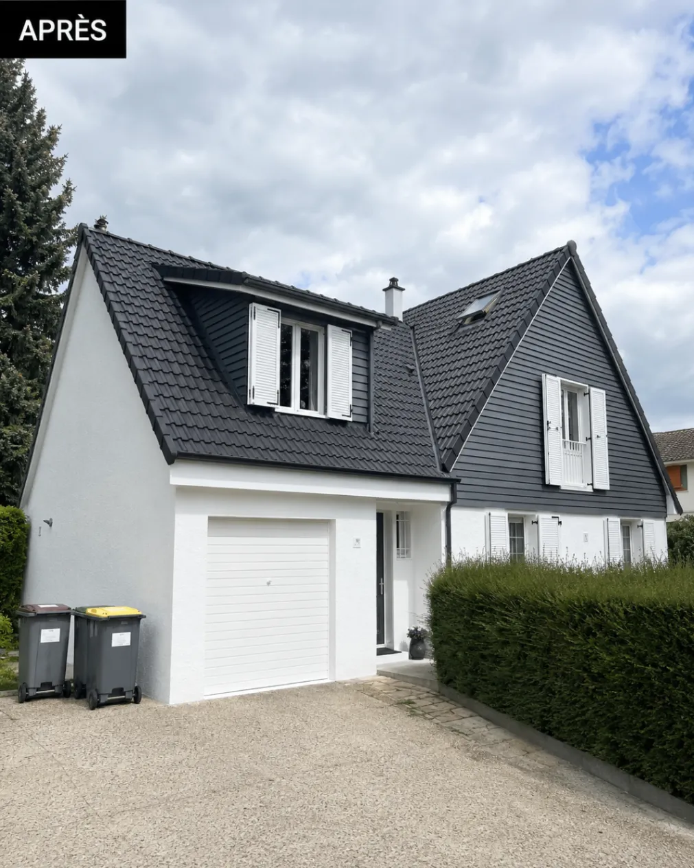 Maison avant après rénovation extérieure — après