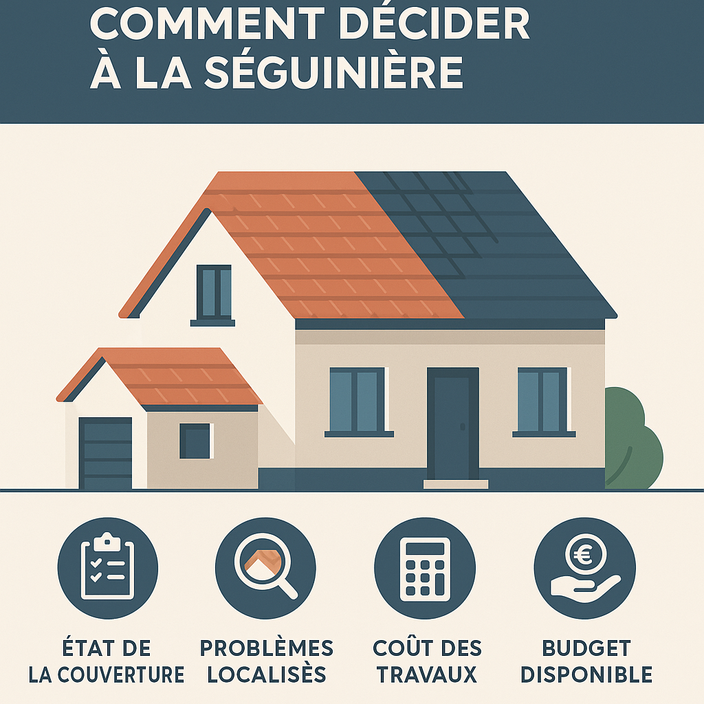 Infographie : Refaire toiture entière ou partielle : comment décider à La Séguinière